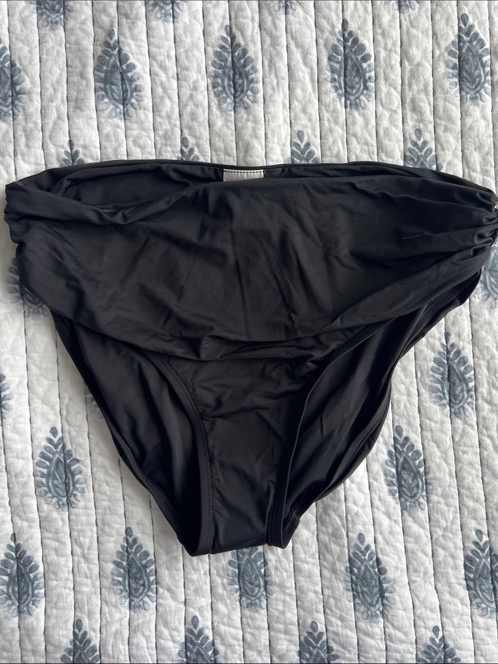 Kenneth Cole ruched side Black Bikini Bottoms